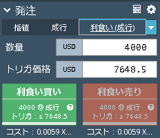BitMEX利食い成行注文